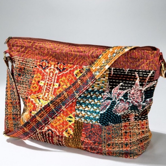 Festival Boho Chic Patchwork Tote - Picture 2 of 4